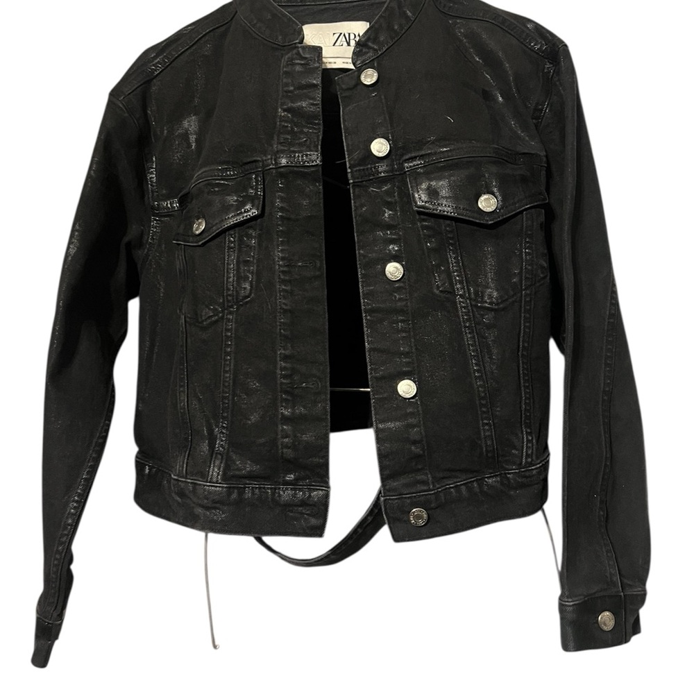 Zara Black Button-Up Jacket